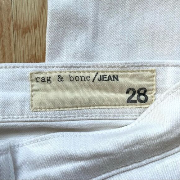 Rag & Bone Bright White Ankle Zip Skinny Jeans - Picture 8 of 14